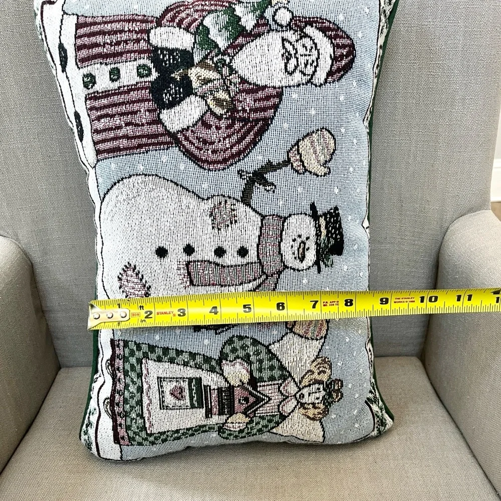 Vintage Holiday Tapestry Pillow